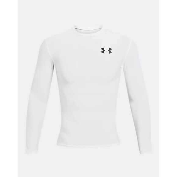 Under Armour WHITE HeatGear NWT Mens OG Compression Men's Long Sleeve - Picture 2 of 3